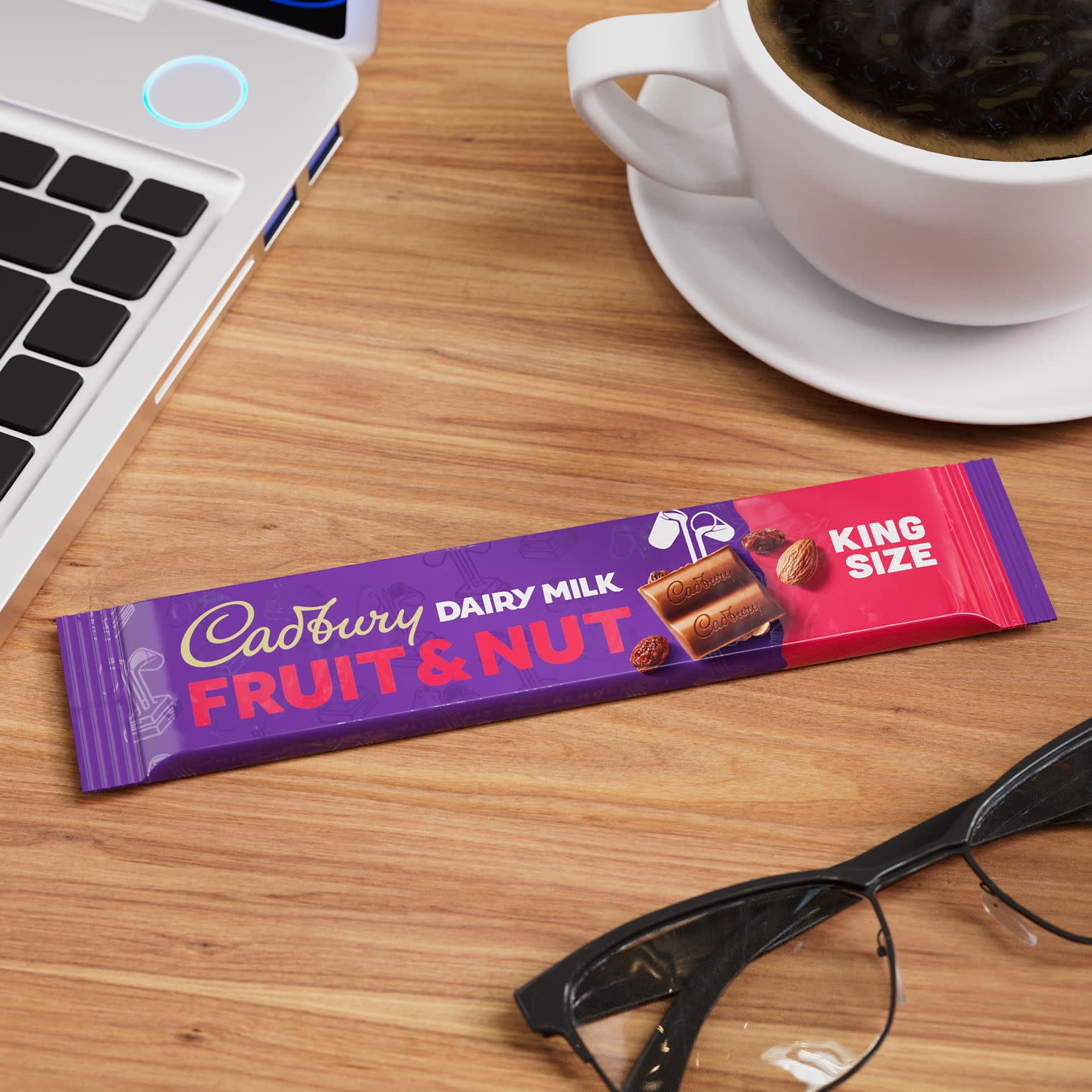 (2 pack) Cadbury Dairy Milk Fruit & Nut Milk Chocolate Candy, Bar 2.3 oz