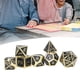 thumbnail image 1 of Juego de dados poliédricos, juego de dados poliédricos de 7 piezas Juegos de dados Dados de dados Juegos de dados Construidos para durar, 1 of 14