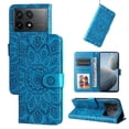 thumbnail image 1 of Funda tipo cartera GANGXUN para Xiaomi Poco F6 Pro , diseño girasol, cuero PU, soporte, cierre magnético, tarjetero, 1 of 5