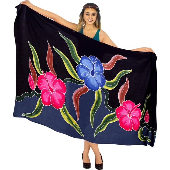 HAPPY BAY Women's Beach Bikini Swimwear Swim Cover up Wrap Skirt Bathing suit Summer Wraps Beachwear Sarong Coverups Swimsuits for Women One Size Grey, Floral