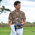 thumbnail image 3 of Balery Moose fox bear leaf tree Camisa Polo de Hombre con Estampado, de Manga Corta y Tejido Medio, Camisa Tipo Golf Polo-3X-Large, 3 of 6