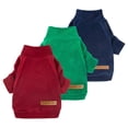 thumbnail image 1 of Suéter para Perro Fitwarm Paquete de 3 Forro Polar XS Borgoña Verde Marino, 1 of 8
