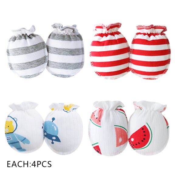 TELOLY 16Pcs Baby Mittens,Baby-Specific Baby Mittens Newborn,Stylish Colors Baby Mittens 0-6 Months,Style1