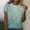 Green, variant on POTETI Summer Clothes for Khaki Vintage Printed T-Shirt Round Neck Short Sleeve Tops