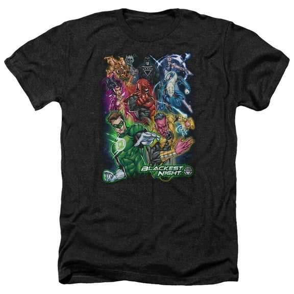Green Lantern - Blackest Group - Heather Short Sleeve Shirt - Small
