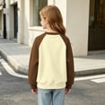 thumbnail image 7 of Ohufall 3-15Y Boys Girls Kids Cotton Sweatshirt Color Block Pullover Tops Long Sleeve Comfy Fashion Sport Casual Top, 7 of 7