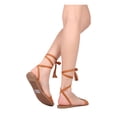 thumbnail image 3 of New Women Breckelles Aloha-01 Lace Up Ankle Wrap Tasseled Gladiator Sandal, 3 of 3