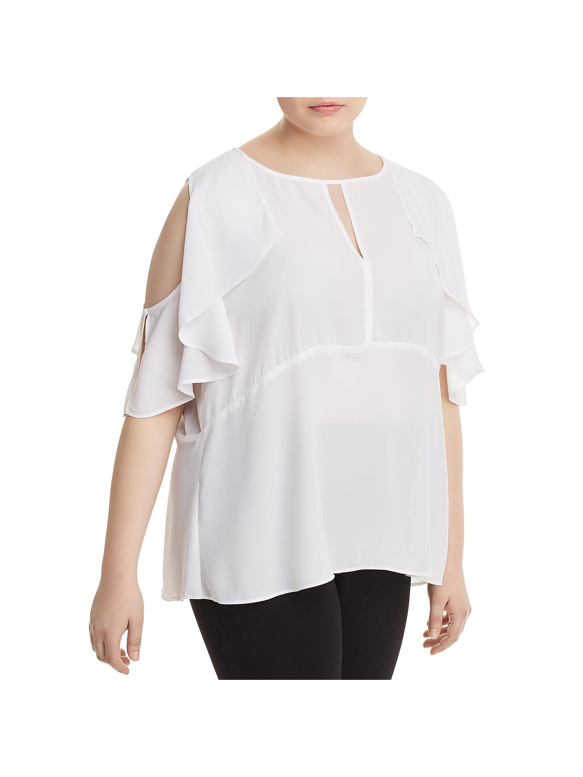 Ivory Bobeau Solid Bubble Sleeve Blouse