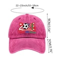 thumbnail image 2 of Aoznliie Baseball Cap, 2026 USA Canada Mexico Washed Cotton Hat, Adjustable Soccer Hat for Sports Lovers Gifts, Pink, 2 of 3
