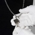 thumbnail image 2 of Stainless Steel Lock Key Pendant Necklace Long Chain Punk Multilayer Statement Choker Necklaces for Women Men Boy Girls, 2 of 5