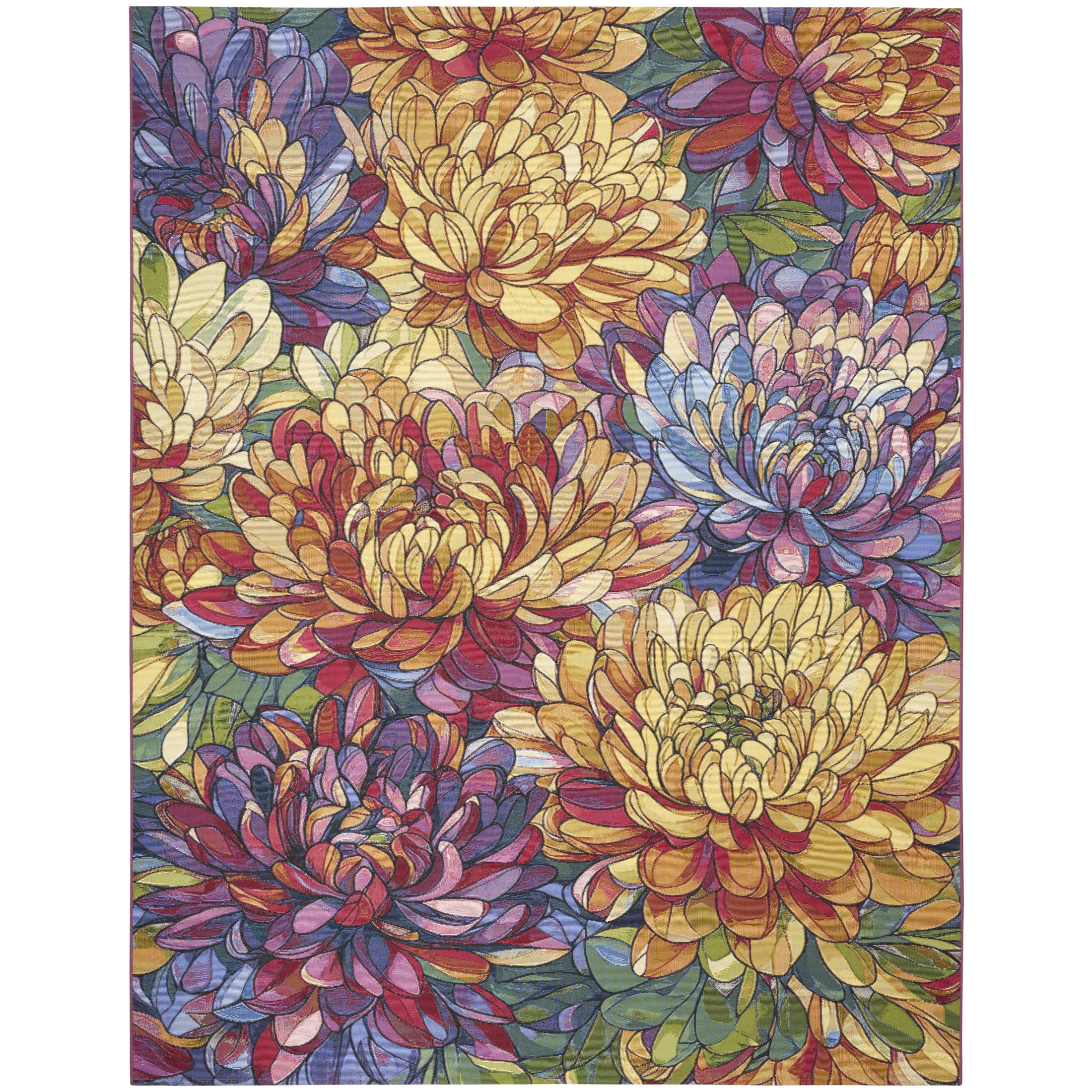 Nourison Color Splash 9' x 12' Multicolor Outdoor Rug