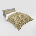 thumbnail image 3 of Ambesonne Paisley Bedding Set 3 Pcs, Flowers Stripes, Twin, Brown Black and White, 3 of 3