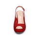 thumbnail image 3 of Zapatos de Tacón Plataforma Abiertos con Punta Descubierta en Gamuza Roja para Mujer DREAM PAIRS Talla 6.5, 3 of 6