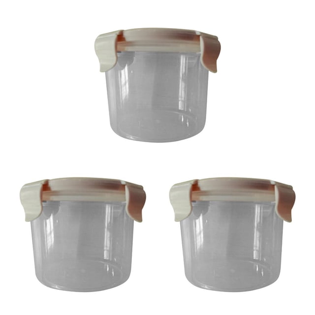 Wosthever Hebilla de plástico PP transparente, latas selladas, soportes redondos para tanque de almacenamiento de cereales, contenedores de cocina Type4 NO4 Wosthever CBP055776