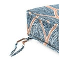 thumbnail image 5 of Jordan Manufacturing 22.5" x 22.5" Andorra Tiger Lily Navy Damask Square Outdoor Deep Seat Cushion with Ties and Welt, 5 of 9
