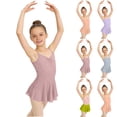 thumbnail image 2 of MKOSPLRT Dance Leotard for Girls Toddler Leotard with Tutu Skirt Spaghetti Strap Camisole Dance Tutu Dress for Studio Outdoor Daily Wear Watermelon Red 7-8 Years, 2 of 9