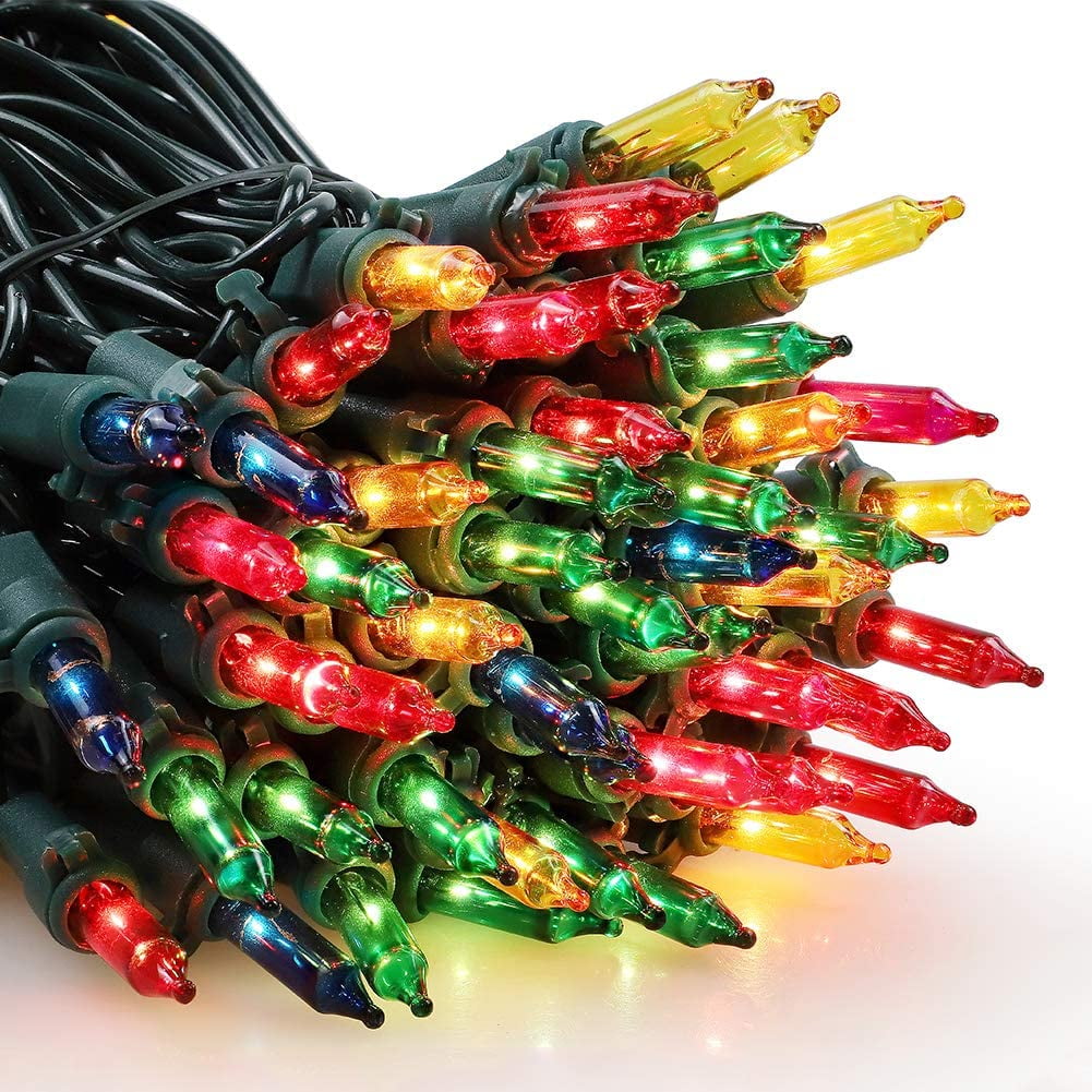 Mini Christmas Lights, 2 Pack 23ft 100 LED String Lights, 120V UL Plug