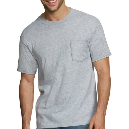 Hanes Big Men's FreshIQ White ComfortBlend Pocket T-Shirts 3-Pack, 2XL ...
