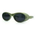 thumbnail image 5 of Retro Apocalyptic Oval Deep Windbreaker Side Visor Plastic Sunglasses [Green - Black], 5 of 7