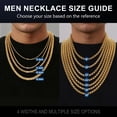 thumbnail image 4 of ChainsProMax 6mm Men Necklace Box Chain 14K Gold Plated Stainless Steel Chain Necklace for Men Fathers Day Jewelry Gift, 4 of 7