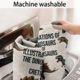 thumbnail image 5 of Beige Cartoon Dinosaurs Illustrations Pattern Bathroom Rugs Mat,Non Slip Microfiber Bathroom Rug,Rubber Backing,Soft Bathroom Mats for Bathroom Floor,Tub and Shower,17x30in(43x75cm), 5 of 5
