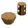thumbnail image 6 of 31.5" Farmhouse Coffee Table Octagonal Wooden Coffee Table Modern Rubber Wood Side Table Accent Center Table for Living Room, 6 of 9