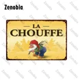 thumbnail image 4 of Cartel de metal con letrero de cerveza, placa de vino, placa vintage, póster de metal de La Chouffe, pegatinas de pared, placa de hojalata decorativa, decoración de bar y pub, 4 of 5