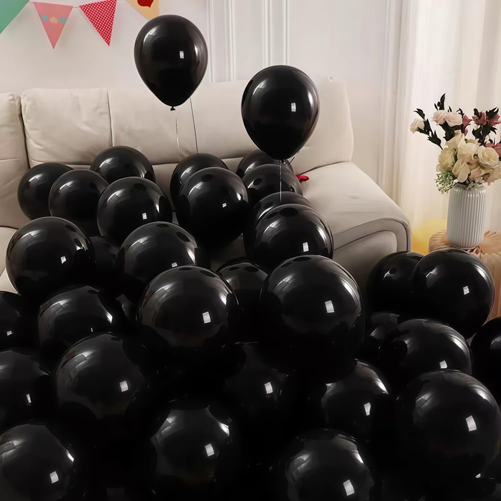 400 Pcs Black Balloons 12 Inch Bulk Latex Balloon for Birthdays Weddings Party Decorations