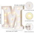 thumbnail image 2 of Led Light Up Letters, 26 Alphabet Letters with Lights, Battery Powered Letter Sign Lights for Home Party Wedding Bar Decoration (Letter Light M), 2 of 6