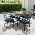 thumbnail image 6 of Kimunuk Outdoor Chair Cushions set of 2, 19" x 19" Zipped Waterproof Outdoor Seat Cushions Couch Pads with Ties for Patio Furniture, Blue, 6 of 6