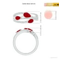 thumbnail image 6 of ANGARA Natural Three-Stone Pear Ruby Criss-Cross Ring in 14K White Gold for Women (Size-6x4mm) | July Birthstone, Birthday, Anniversary, Jewelry Gift for Women | Natural Ruby Ring, 6 of 10