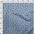 thumbnail image 3 of oneOone Tissu Popeline de Coton Bleu Clair Floral Rétro Tissu pour Robe Tissu Imprimé au Mètre 56 Pouces de Large, 3 of 5