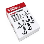 Hyper Tough 8-Pack Wall-Mount Storage Hooks, Non-Marring Vinyl Coating