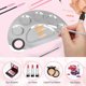 thumbnail image 4 of Paleta de maquillaje cosmético de 2 piezas, paleta de maquillaje de mezcla cosmética, herramienta de artista de maquillaje, paleta de mezcla de crema de color de salón de belleza con una paleta de, 4 of 6