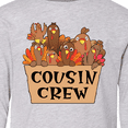 thumbnail image 4 of Inktastic Cousin Crew Cute Turkey Family Long Sleeve Youth T-Shirt, 4 of 5