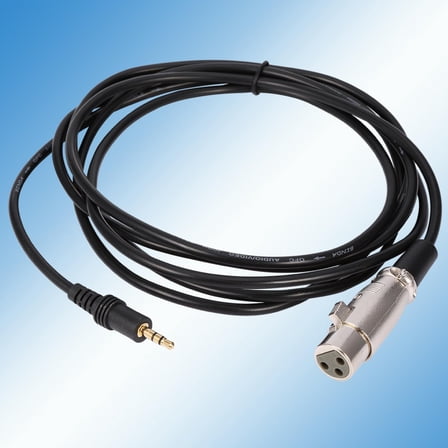 10FT 3 Pin XLR Connector Female to 1/8 3.5mm male Stereo Jack Microphone Audio Cord Cable, Microphone Switch Cable, Microphone Cable