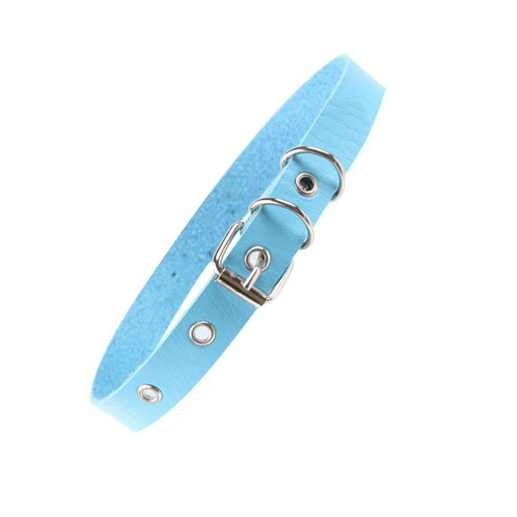 Fashion Clavicle Chain Belt Punk Rock Styled PU Leather Choker Necklace Adjustable for Parties and Festivals