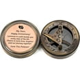 thumbnail image 2 of Indian Nautical Instruments Anniversary Sundial Clock Gift for Him or Her - Unique Gift Ideas for Husband or Wife, Men Wedding Anniversary 50th 40th 25th 20th Year Celebration (Brass Patina), 2 of 8