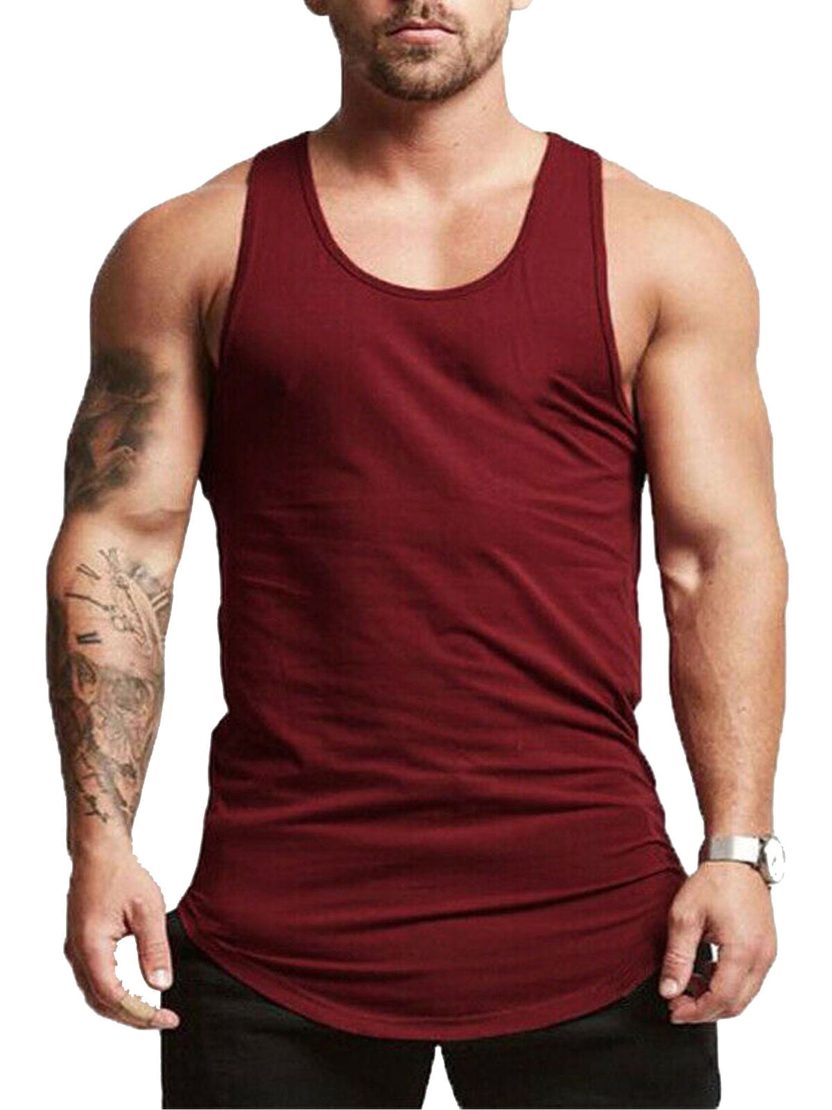 Lookwoild - Lookwoild Men's Vest Muscle Sleeveless Tank Top T-Shirt ...