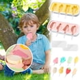 thumbnail image 2 of Silicone Ice Tray Mold Set with 10 Sticks for Making Oval Ice Cream Bars, 2 of 9