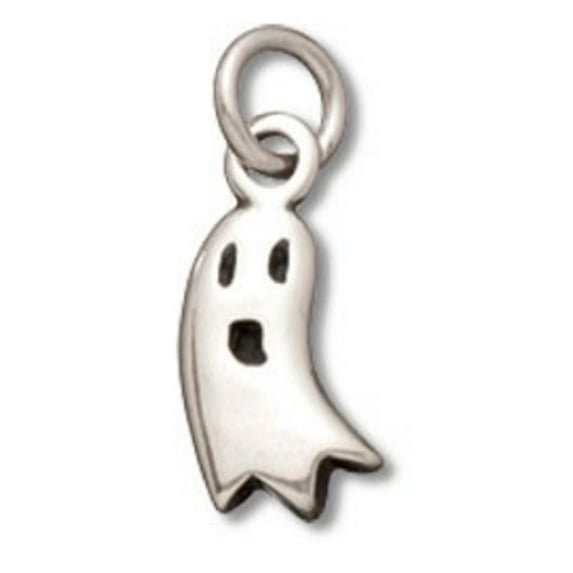 Sterling Silver 24" 1mm Halloween Scary Blanket Sheet Ghost Pendant Necklace