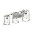thumbnail image 5 of Hunter - Astwood 3-light Brushed Nickel, Medium Size Vanity Light, Dimmable, Caged Style, Cylinder Shaped, for Bedrooms, Dining, Living Rooms - 48007, 5 of 8