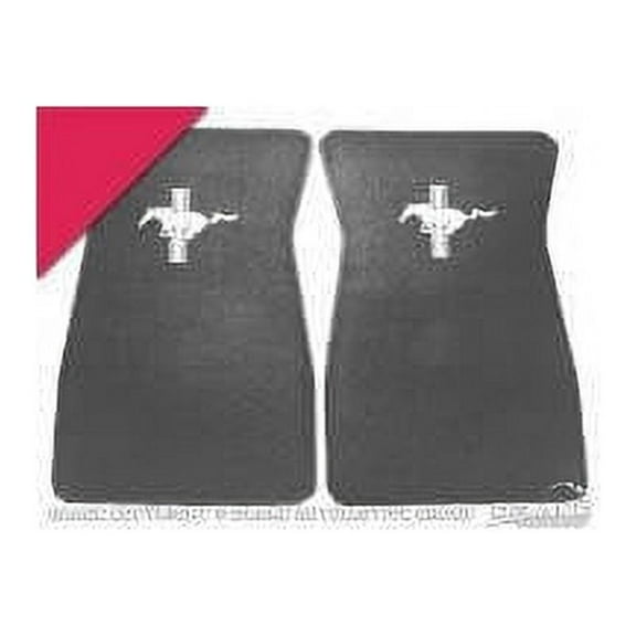 Scott Drake ACC-FM-EMB-BR Embroidered Carpet Floor Mats Bright Red