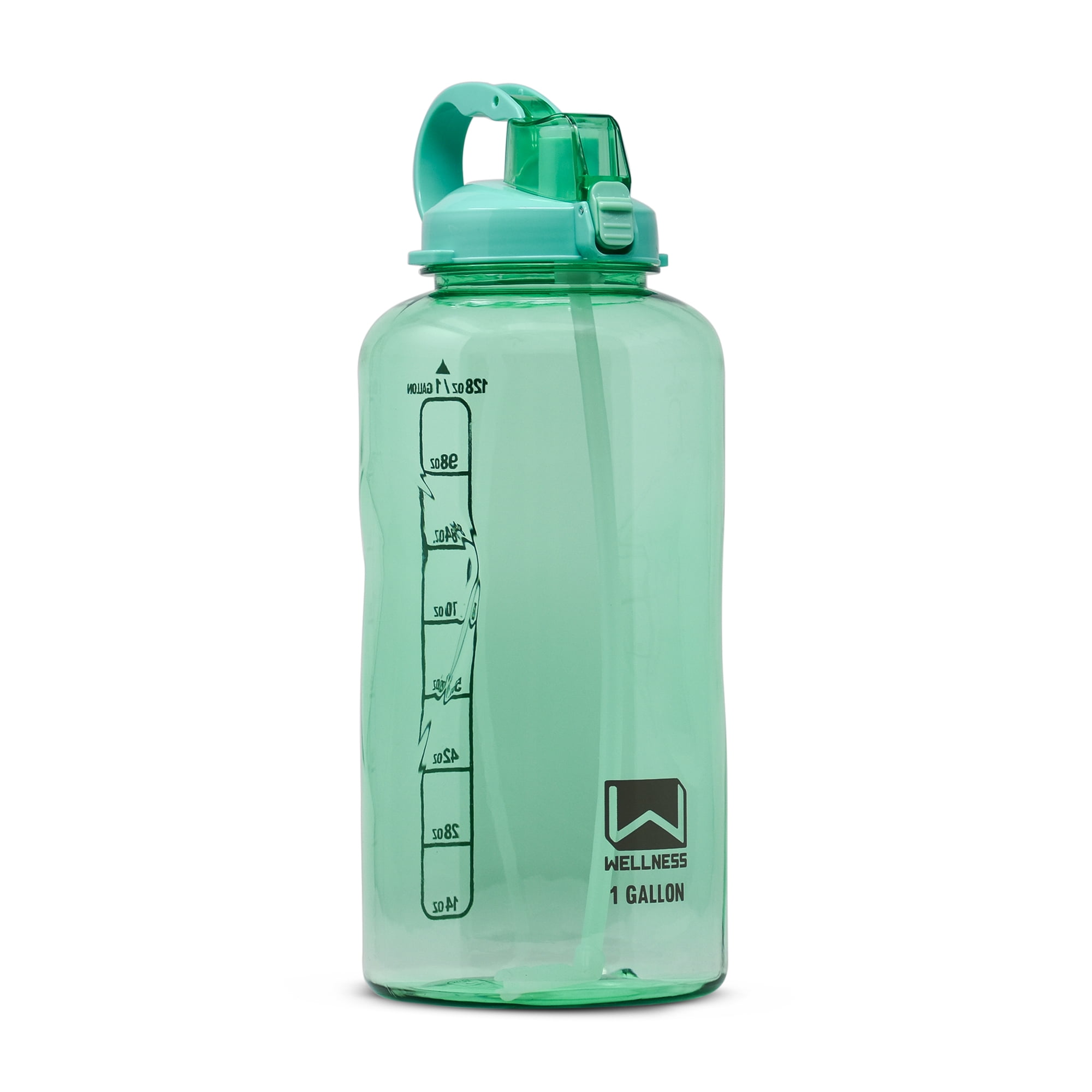 Electric Green Sports Water Bottle Polycarbonate 1 Liter 34 oz Jug Container 