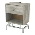 thumbnail image 5 of Camelia 1-Drawer and 1-Shelf Wood End Table with USB Port, Light Gray, 5 of 8