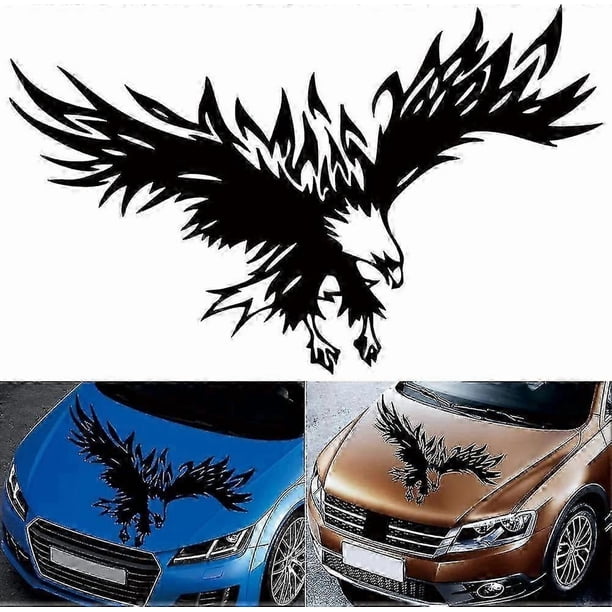 Car Hood Eagle Vinyl Decals Sticker Hood Hood Graphics Sticker For Car Side Door Sticker(black)