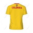 thumbnail image 4 of Exclusive design Colombia Flag Grain 3D Printed Men For Running Bike Soccer Tennis Fitness Sports tshirt Mesh Fans Short T-shirt, 4 of 11