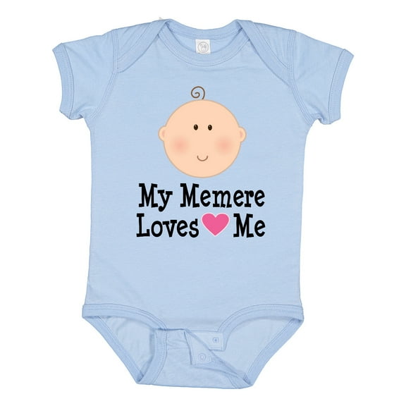 Inktastic Me Memere Loves Me Grandchild Girls Baby Bodysuit