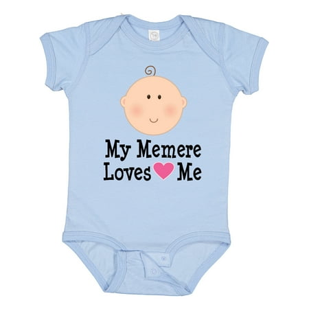 

Inktastic Me Memere Loves Me Grandchild Gift Baby Girl Bodysuit