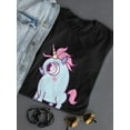 thumbnail image 3 of Funny Unicorn Doodle Cartoon T-Shirt Women -Image by Shutterstock, Female Medium, 3 of 4